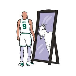 Derrick Richard White Mirror GOAT Boston Celtics Svg