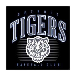 Detroit Tigers Baseball Club MLB Svg Digital Download