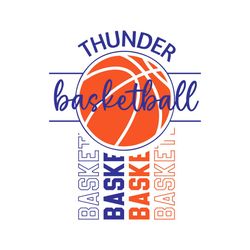 Thunder Basketball Retro Oklahoma City Svg