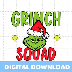 Grinch Squad Santa Hat SVG