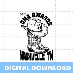 57th CMA Awards Boots Nashville SVG Digital Cricut File