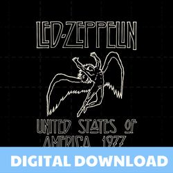 Led Zeppelin United State Of America 1977 SVG Digital File