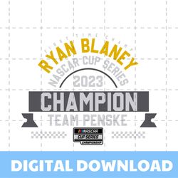 Retro Ryan Blaney NASCAR Cup Series Champion SVG File