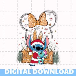 Stitch Santa Christmas Disney Castle PNG