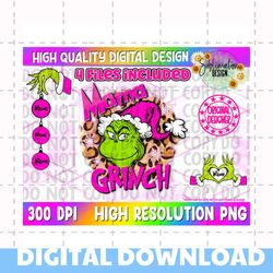 Mama Grinch png The Grinch Png Grinch Png Christmas Sublimation png Pink Grinch Png Trendy tree png Pink Christmas gri