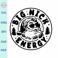 Big Nick Energy Santa Christmas Tree SVG