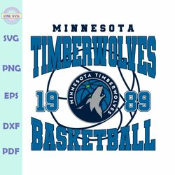Vintage Minnesota Timberwolves Basketball Svg