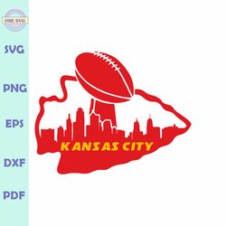 Kansas City Chiefs Skyline Super Bowl SVG