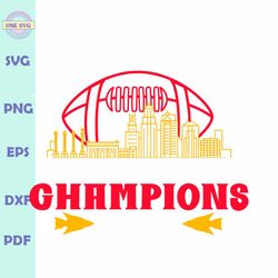 Kansas City Champions 2024 Skyline SVG