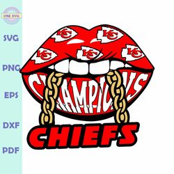 Retro Chiefs Champions Lips SVG
