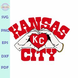 Kansas City Chiefs Heart Hands SVG