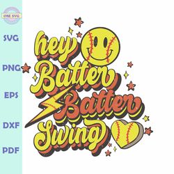 Hey Batter Batter Swing Softball Game SVG