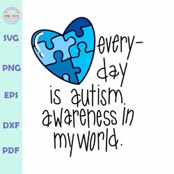 Everyday Is Autism Awareness In My World SVG