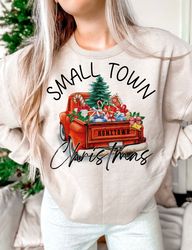 Small Town Christmas PNG-Hometown Christmas-Farm Fresh Christmas Trees png-Blue Truck-Christmas Truck png-Vintage-Christ