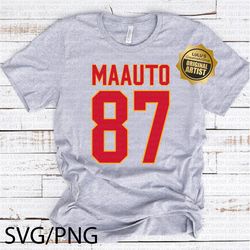 Maauto svg-png-Maauto 87 svg-png-Kelce svg-png-chiefs svg-mahomes png-kelce swifty svg-travis taylor-kc football svg-red