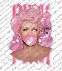 Pink Png File, Pink Bubblegum, Tour music 2023 tee, Pink Tour Png, Pink Singer summer, world tour 2023, love pink png, P