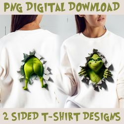 Breakthrough Grinc T-Shirt PNG, Grinc Christmas PNG Bundle, Festive T-Shirt Design