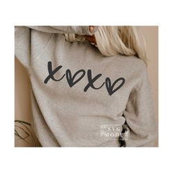 Hugs and Kisses SVG PNG PDF, Xoxo Svg, Heart Svg, Valentines Svg, Love Svg, Valentine Shirt Svg, Hello Valentine Shirt,
