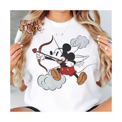 mouse cupid valentines day png, magical mouse balloons valentines png, vday mouse sublimation design png