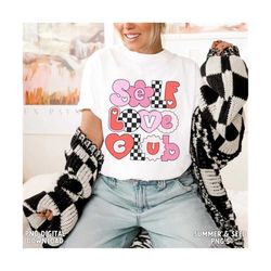 Self Love Club Png Valentine&39s Day Ransom Letter Design Retro Valentine Trendy Groovy Clip Art Letters Sublimation Dig
