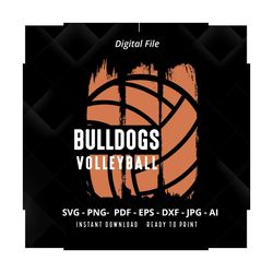 Bulldogs Volleyball SVG PNG, Bulldogs svg, Bulldogs Cheer svg, Volleyball svg, Bulldogs Mom svg, Bulldogs Shirt svg, Volleyball Shirt svg