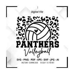 Panthers Volleyball SVG PNG, Panthers svg, Panthers Cheer svg, Volleyball svg, Panthers Mom svg, Panthers Shirt svg, Volleyball Shirt svg