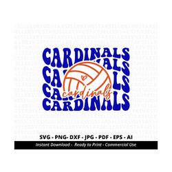 Cardinals Volleyball SVG PNG, Cardinals svg,Stacked Cardinals svg,Cardinals Mascot svg,Cardinals Mom svg,Cardinals Shirt svg,Volleyball Mom