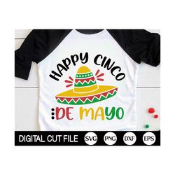 Happy Cinco de Mayo Svg, Fiesta Shirt, Margarita Svg, Mexican Svg, Kids Cinco de Mayo Shirt, Png, Svg Files For Cricut, Silhouette
