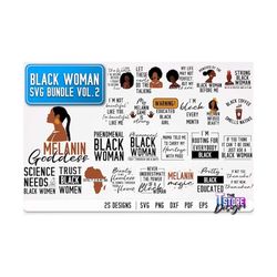 Black Woman SVG Bundle | Women Power SVG | Strong Women Quotes v.2