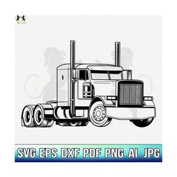 Semi Truck Svg, Semi Truck Clipart, Semi Truck Cricut, Semi Truck Cutfile, Semi Truck Shirt, Semi Trailer Svg, US Trucker Svg Truck Driver