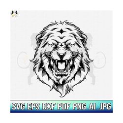 Lion Svg, Lion Clipart, Lion Vector, Lion Cut file, Lion Shirt, Lion Cricut, Lion King Svg, Lion Savannah Svg, Lion Head Svg, King Lion Svg