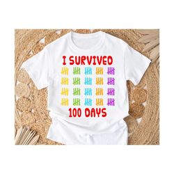I Survived 100 Days svg, Funny 100 Days Of School svg, 100 Tally Marks svg, Happy 100th Day Of School svg, Boy 100 Days Shirt svg