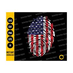 American Fingerprint SVG | USA Flag SVG | America Svg | Patriotic Svg | Cricut Silhouette Cutting File Clipart Vector Digital Dxf Png Eps Ai