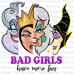 Bad Girls Have More Fun Svg, Halloween Villains Svg, Halloween Witches Svg, Bad Witches Club Svg, Villains Wicked Svg, T