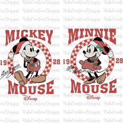 Merry Christmas Red Checked Svg Png, Christmas Mouse And Friends, Christmas Squad Svg, Christmas Frie