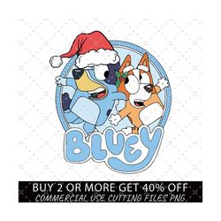 Digital Download | Blue Dog Christmas Png | Bluey Family Png | Holiday Sublimation | Bluey Christmas Sublimation | Chris