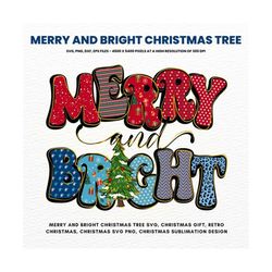 Merry And Bright Christmas Sign SVG, Merry And Bright Christmas Sublimation, Christmas Sign Clipart, Christmas Svg, Christmas Png