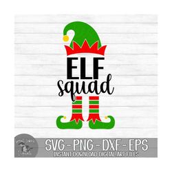 Elf Squad - Instant Digital Download - svg, png, dxf, and eps files included! Christmas, Winter, Elf Hat, Elf Feet