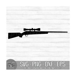 Scoped Hunting Rifle - Instant Digital Download - svg, png, dxf, and eps files included!