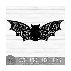 Bat - Instant Digital Download - svg, png, dxf, and eps files included! Halloween