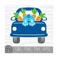 Easter Truck - Instant Digital Download - svg, png, dxf, and eps files included! Back of Truck, Easter Bunny, Boy