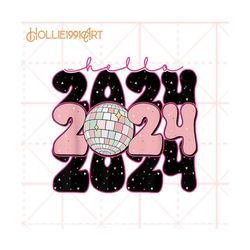 Happy New Year Glitter Sequins PNG Holidays, New Year 2024 PNG, Disco New Year Sublimation Design Download, Boujee Bougie Holiday Retro Xmas