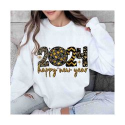 2024 New Year Glitter Sequins PNG Holidays, Happy New Year 2024 PNG, Disco New Year Sublimation Design Download, Boujee Bougie Holiday Retro