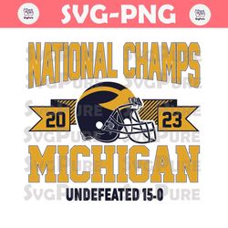 National Champs 2023 Michigan Undefeated SVG