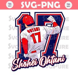 Shohei Otani 17 Baseball Player PNG
