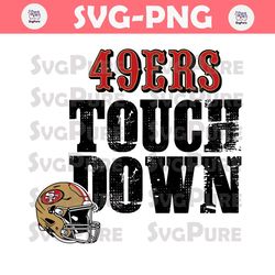 49ers Touch Down Helmet Svg Digital Download