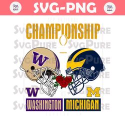 CFP National Champs Michigan vs Washington PNG