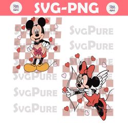 Disney Mickey and Minnie In Love Couple SVG