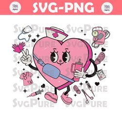Nurse Coffee Lover Heart Valentine SVG