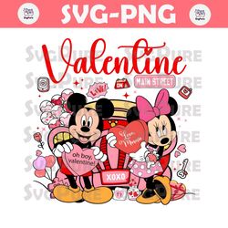 Valentine Main Street Mouse Couple PNG